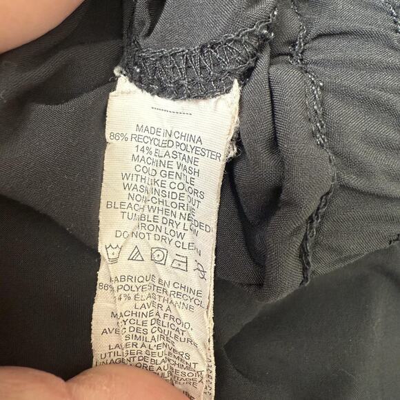 prAna Pants Womens Medium Black Stretch Drawstring Ruched Leg Tie Hem Joggers - Picture 5 of 12